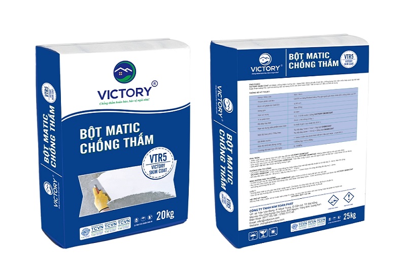 Bột Matic Chống Thấm Nội - Ngoại Thất Victory Skim Coat VTR5